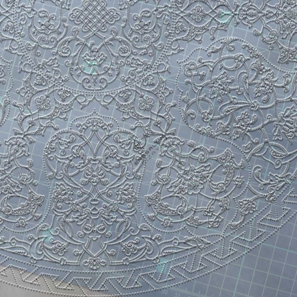 Şablon Desen 50 cm - Baba Nakkaş 1510 Rumi Lotus Motifli Çini Tabak Deseni