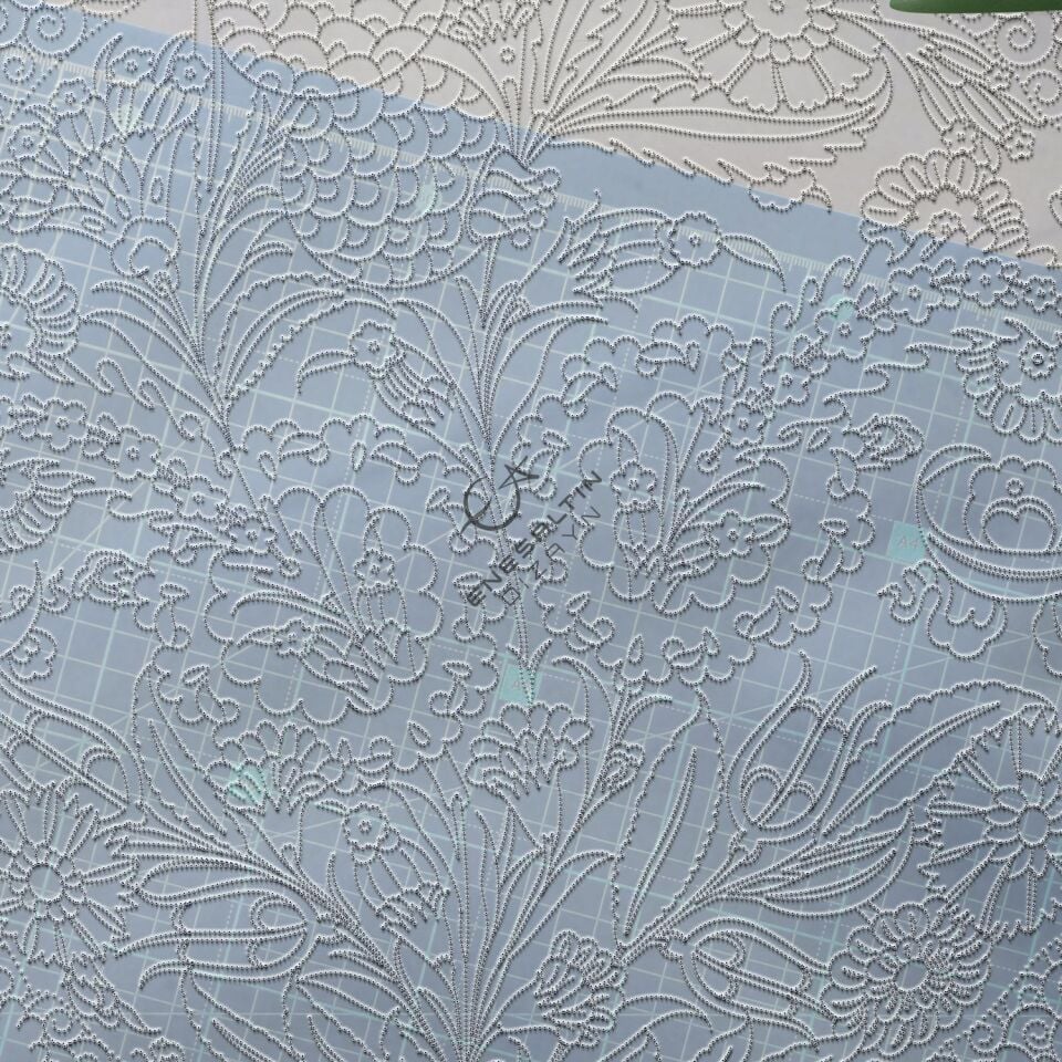 Şablon Desen 30 cm. -  16. yy. Şam İşi İznik Nar, Hatayi ve Bulut Çini Tabak Deseni