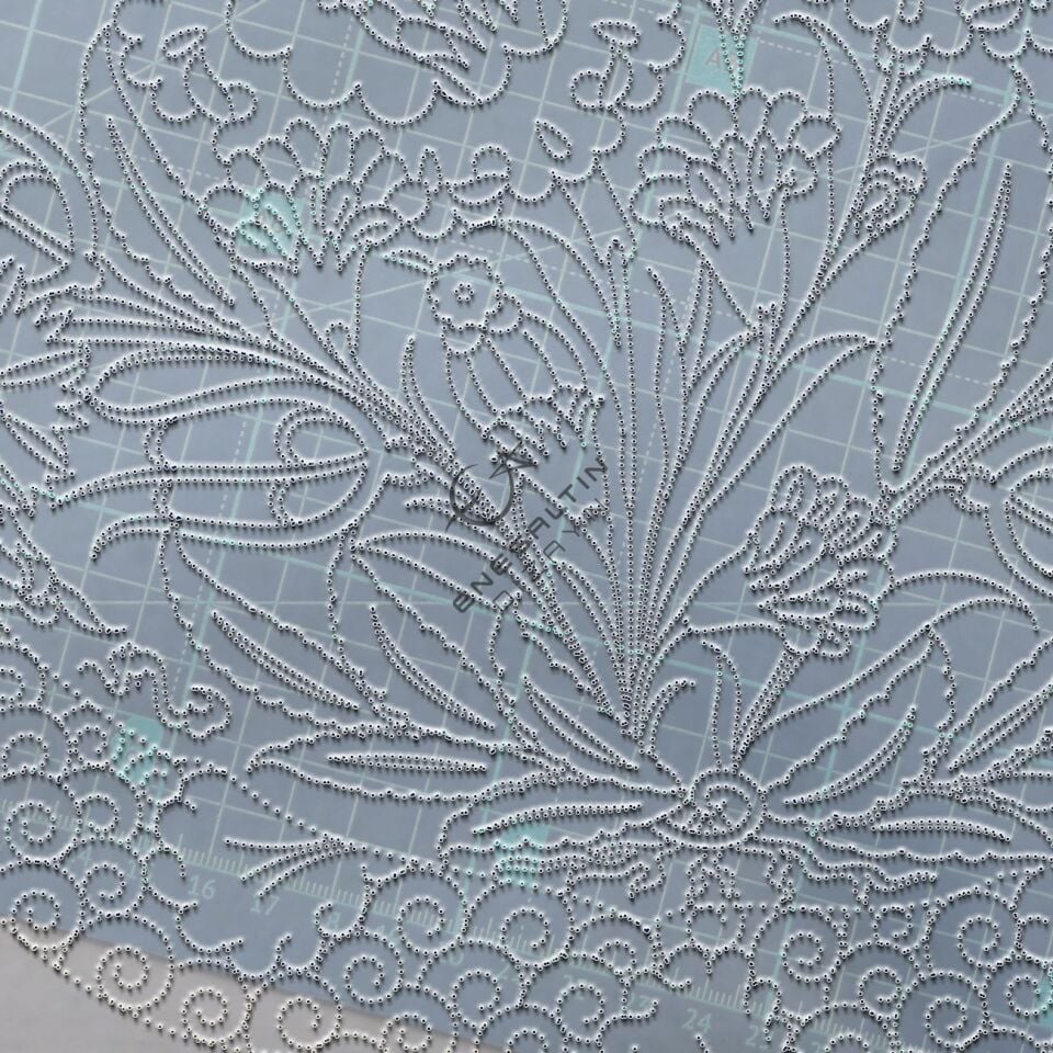 Şablon Desen 30 cm. -  16. yy. Şam İşi İznik Nar, Hatayi ve Bulut Çini Tabak Deseni