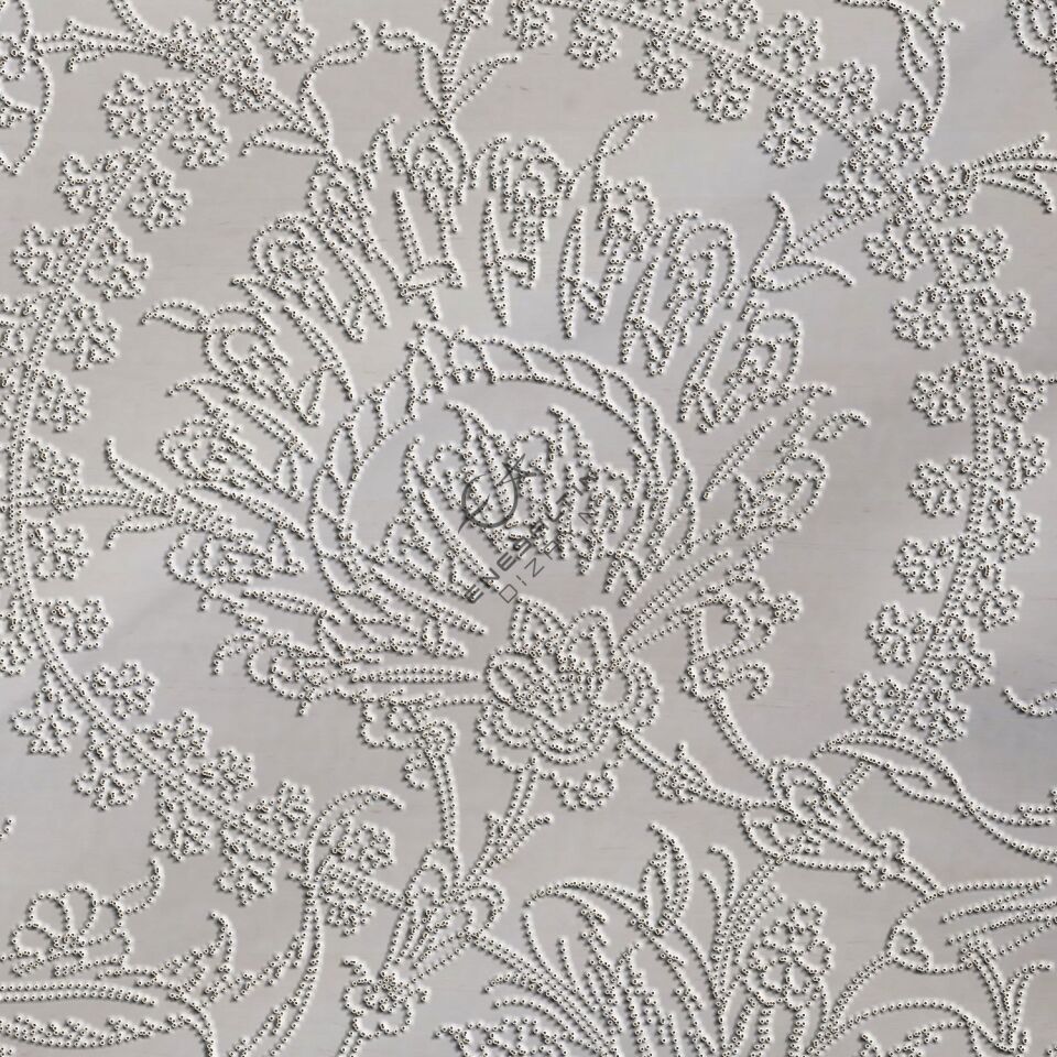 Şablon Desen 30 cm. -  Klasik İznik 1545 Simetrik Sümbül Hatayi Çini Tabak Deseni