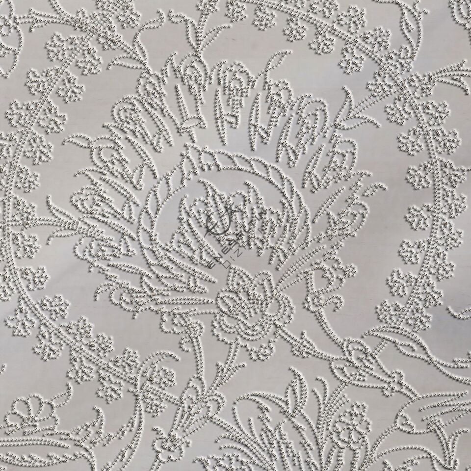 Şablon Desen 30 cm. -  Klasik İznik 1545 Simetrik Sümbül Hatayi Çini Tabak Deseni
