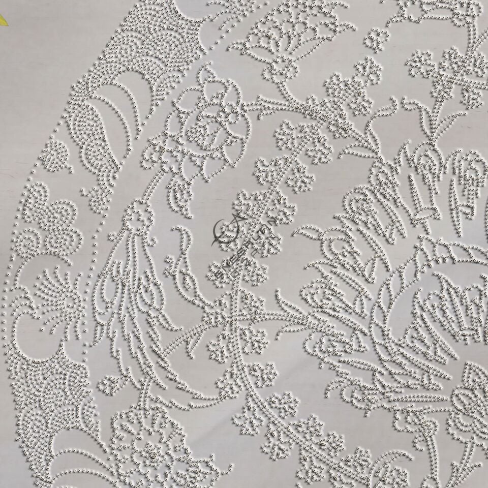 Şablon Desen 30 cm. -  Klasik İznik 1545 Simetrik Sümbül Hatayi Çini Tabak Deseni