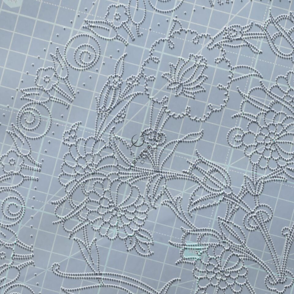 Şablon Desen 30 cm. -  Klasik İznik 1550 Kasımpatı, Hatayi ve Hançer Yaprak Çini Deseni