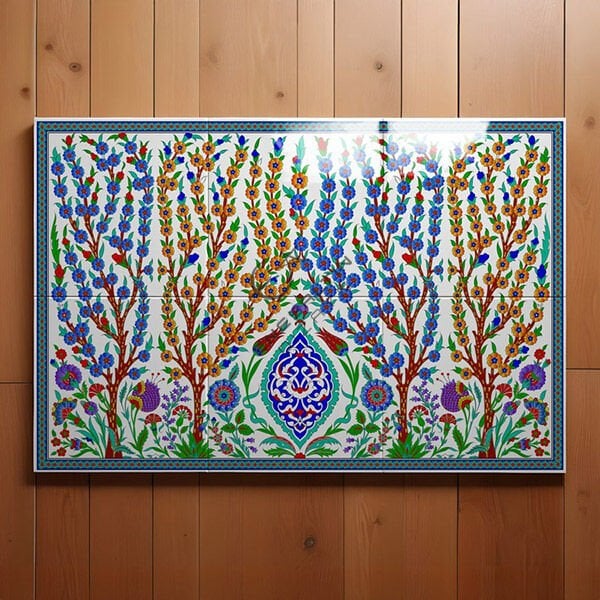 Şablon Desen 60x90 cm. MAXI BOY -  Hasbahçe Hayat Ağacı ve Bitkisel Motifli Pano Deseni