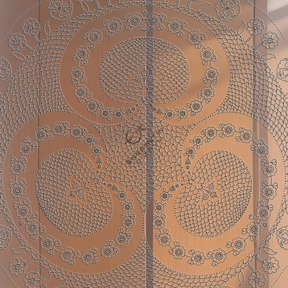 Şablon Desen 30 cm. -  Klasik İznik 1547 Üçlü Simetrik Rumi Hilal Motifli Çini Deseni