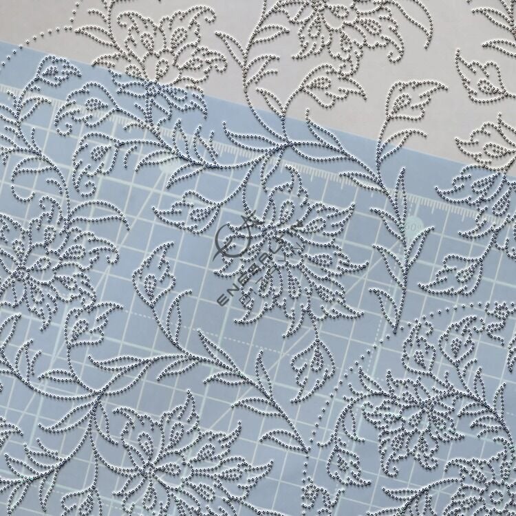 Şablon Desen 40 cm. -  Lotus Çarkıfelek Çini Tabak Deseni