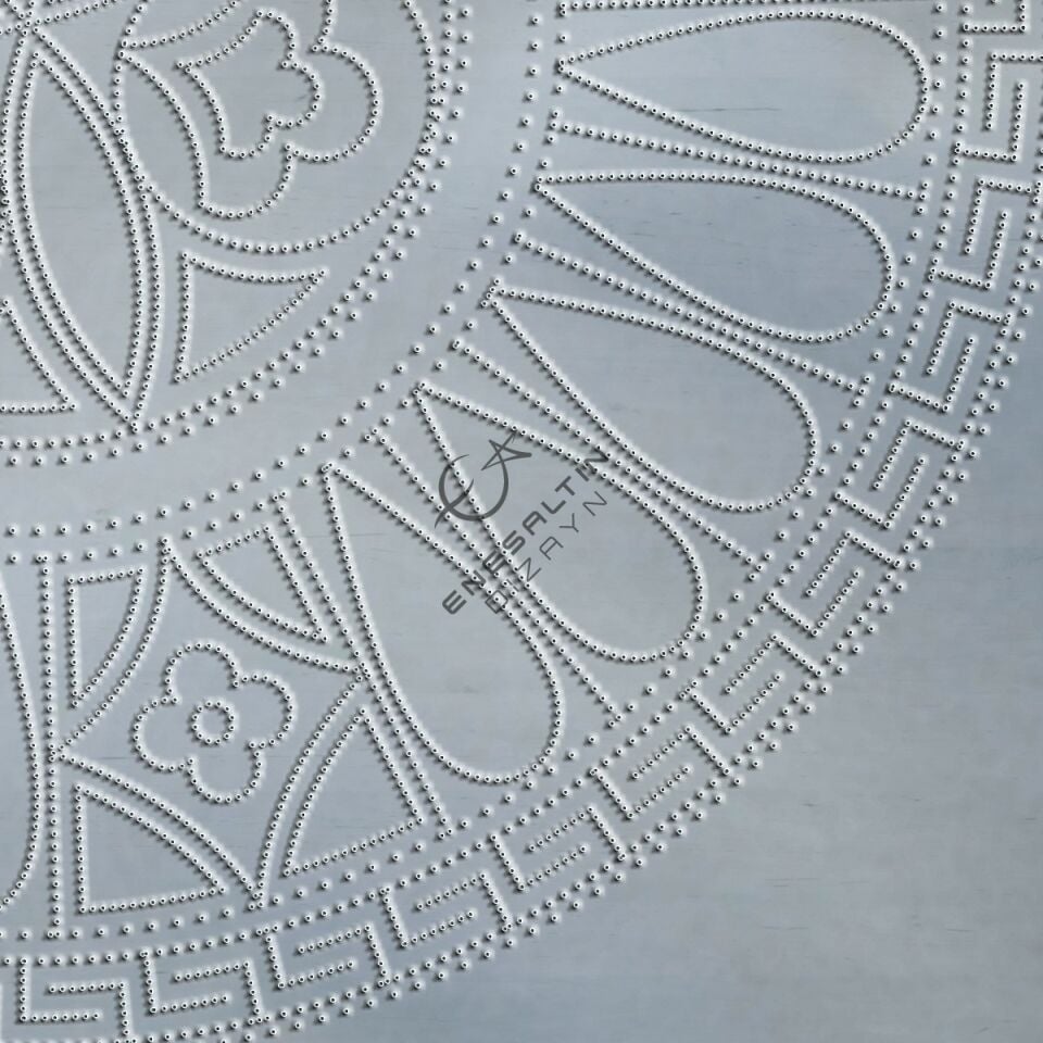 Şablon Desen 30 cm. - Beylikler Dönemi Damla Çarkıfelek Çini Tabak Deseni