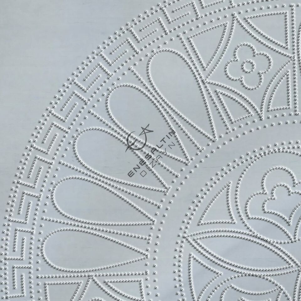 Şablon Desen 30 cm. - Beylikler Dönemi Damla Çarkıfelek Çini Tabak Deseni