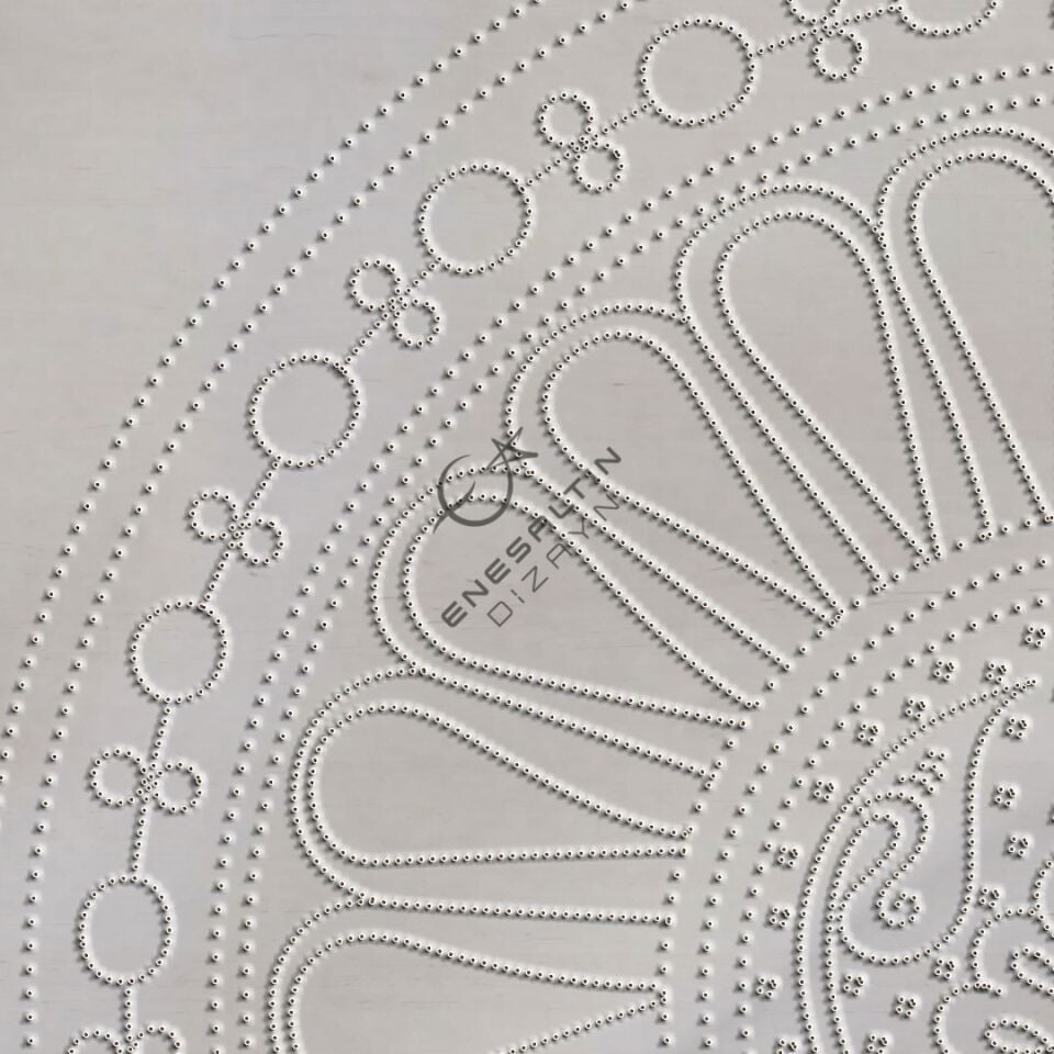 Şablon Desen 30 cm. - Beylikler Dönemi Damla Çarkıfelek Çini Tabak Deseni