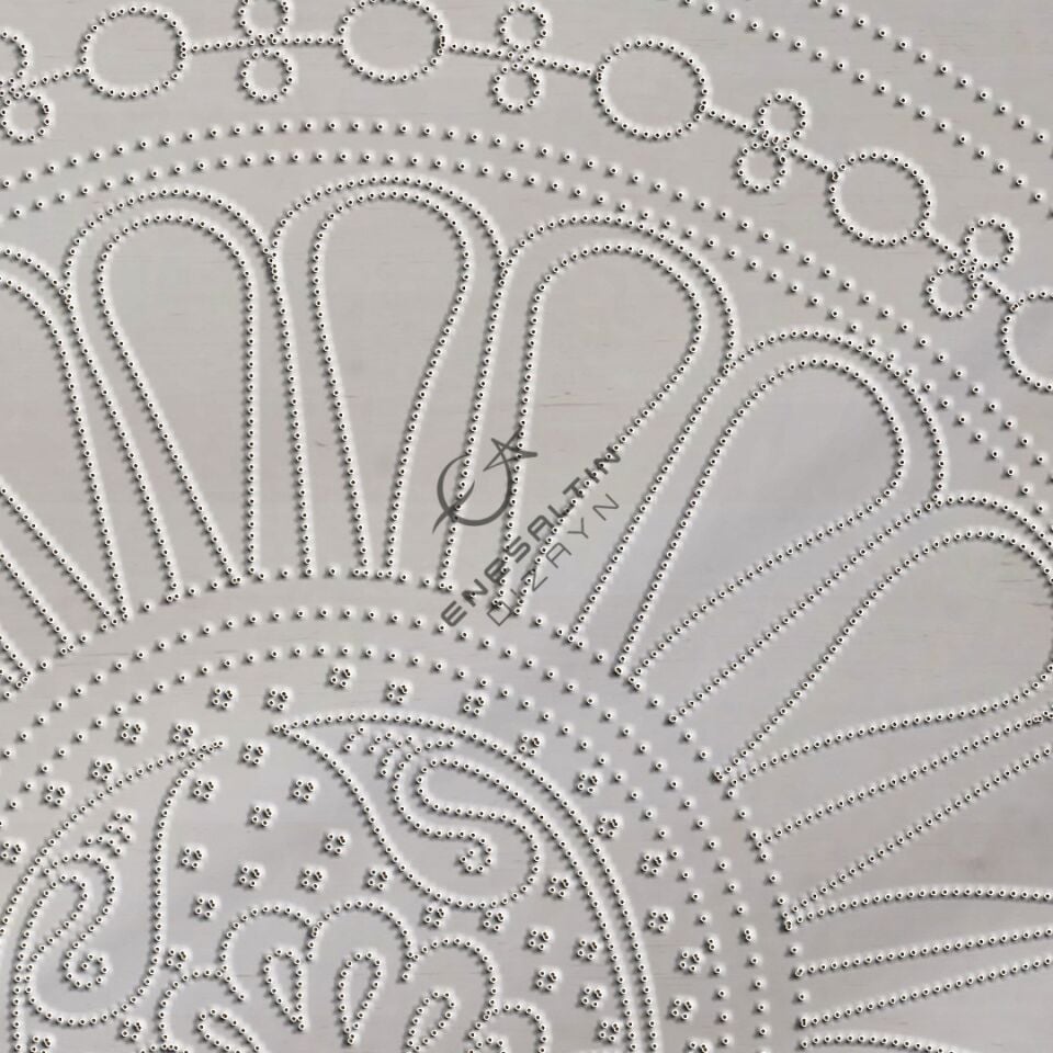 Şablon Desen 30 cm. - Beylikler Dönemi Damla Çarkıfelek Çini Tabak Deseni