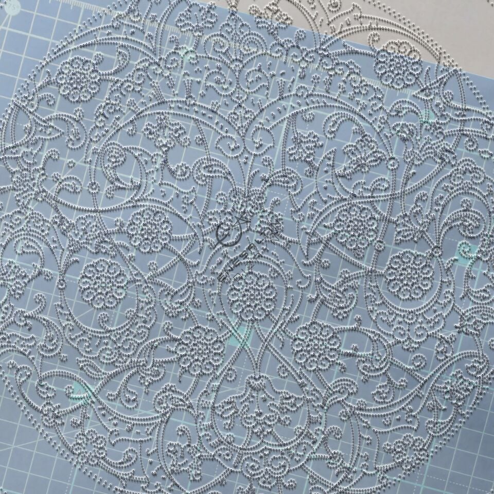 Şablon Desen 40 cm - Baba Nakkaş Klasik İznik 15. yy.  Lotus Hatayi Motifli Çini Deseni