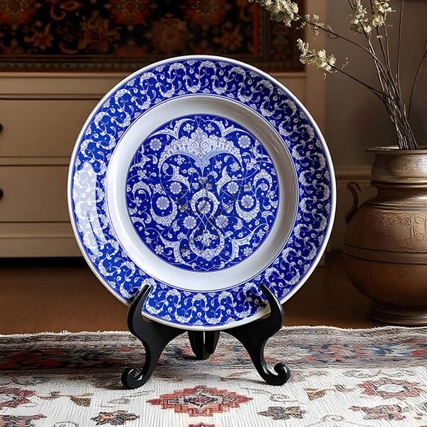 Şablon Desen 40 cm - Baba Nakkaş Klasik İznik 15. yy.  Lotus Hatayi Motifli Çini Deseni