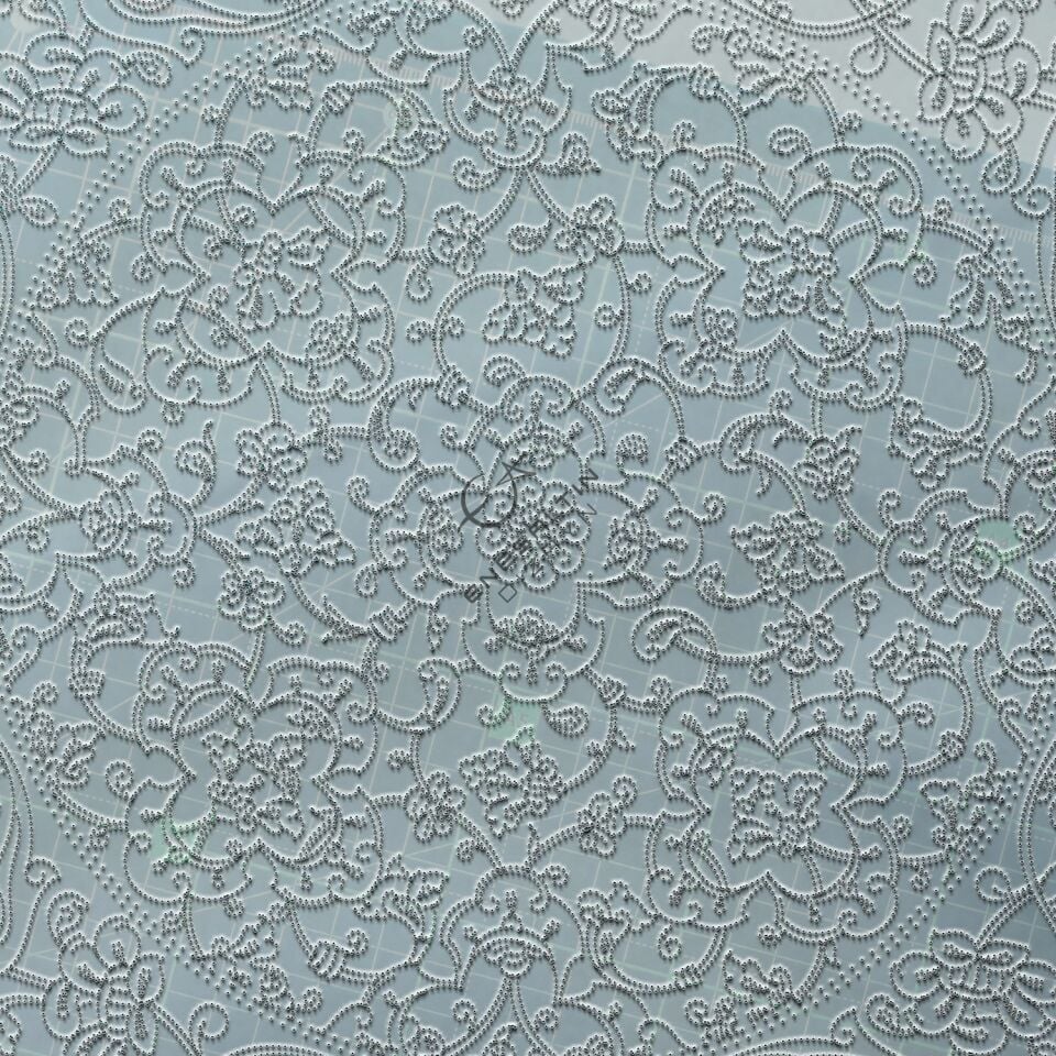 Şablon Desen 40 cm - 15. yy. Klasik İznik Orta Bordürlü Lotus Hatayi Çini Deseni