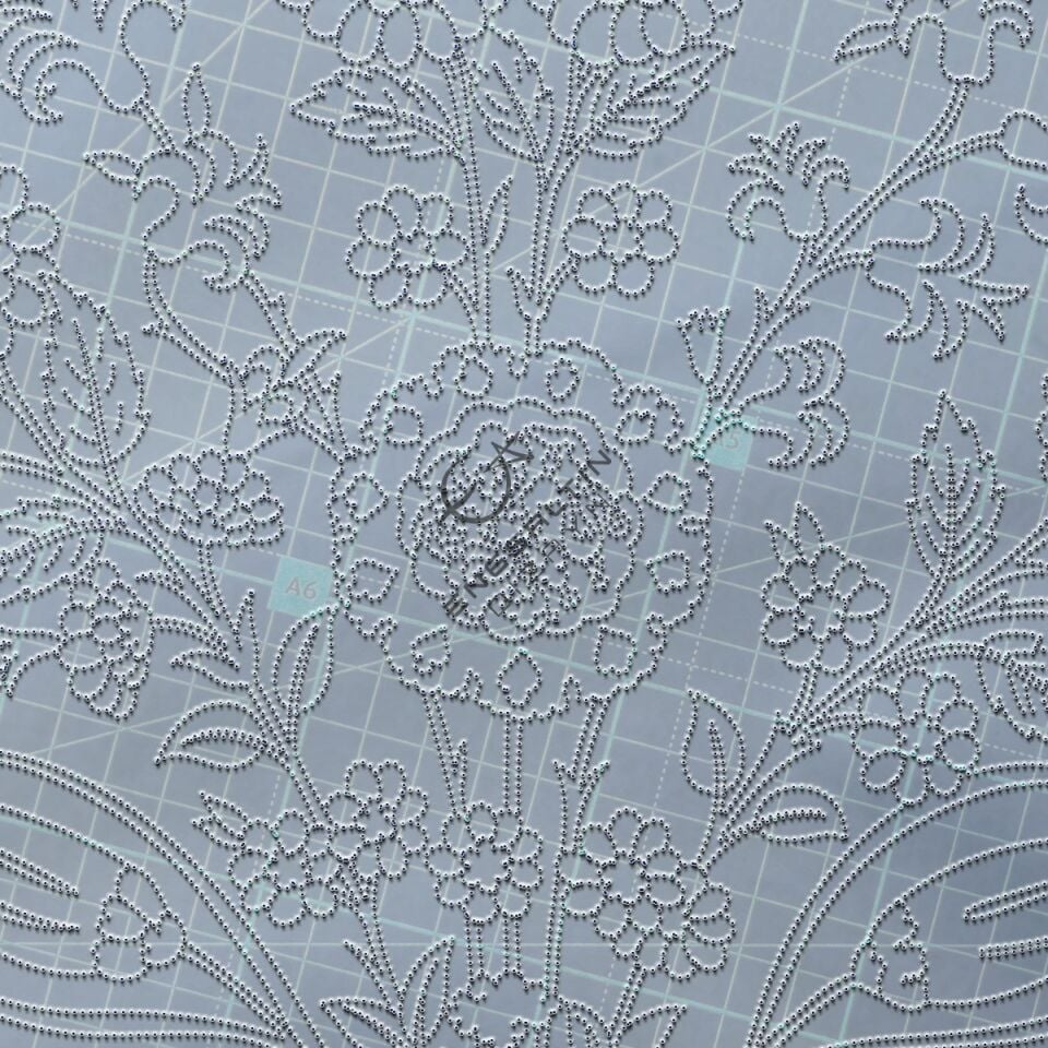 Şablon Desen - Orijinal İznik 19. yy. Kasımpatı Sümbül Lale Çini Deseni