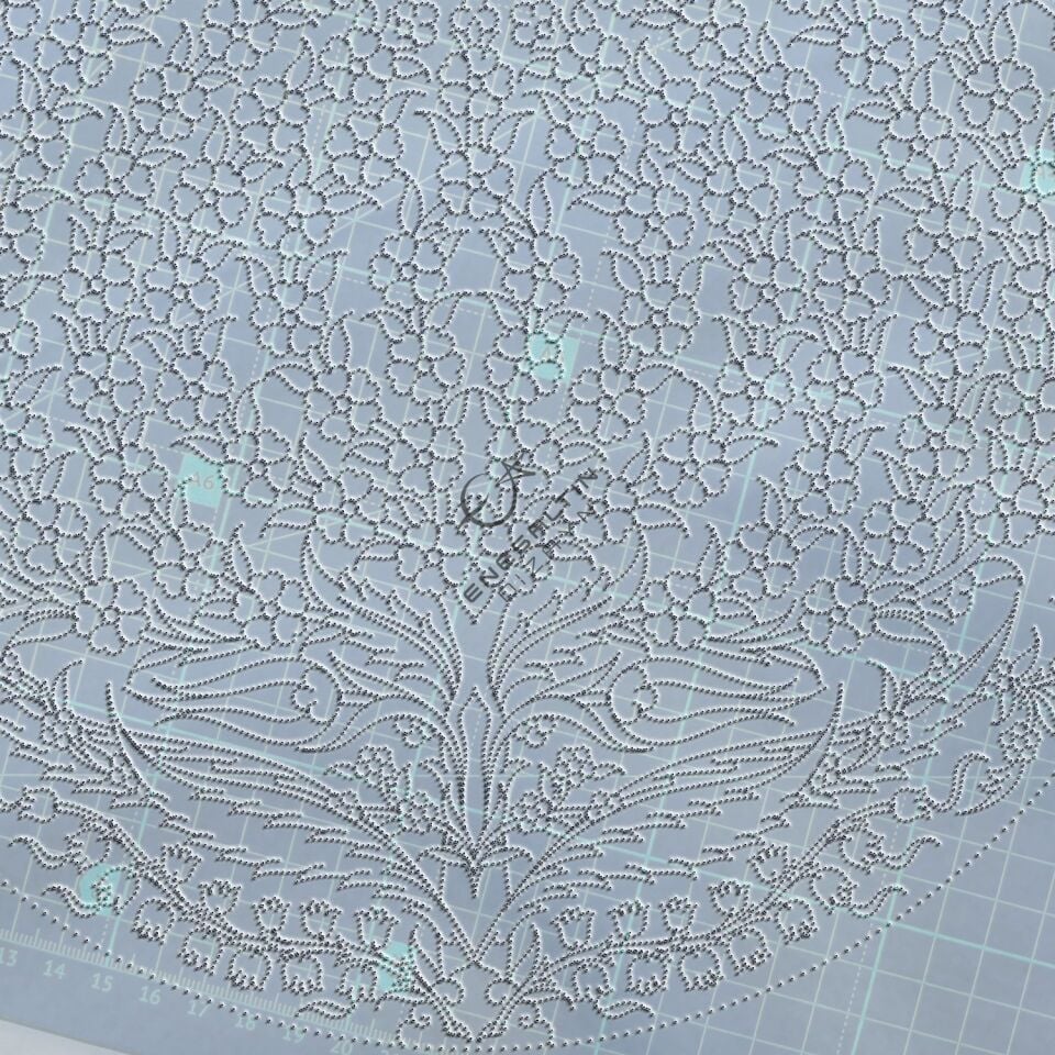 Şablon Desen 30 cm. -  Hayat Ağacı Motifli Çini Tabak Deseni