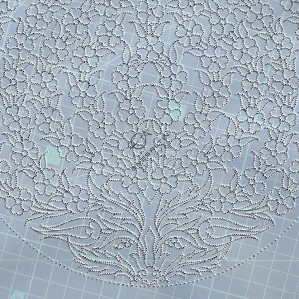 Şablon Desen 22 cm. -  Hayat Ağacı Motifli Çini Tabak Deseni