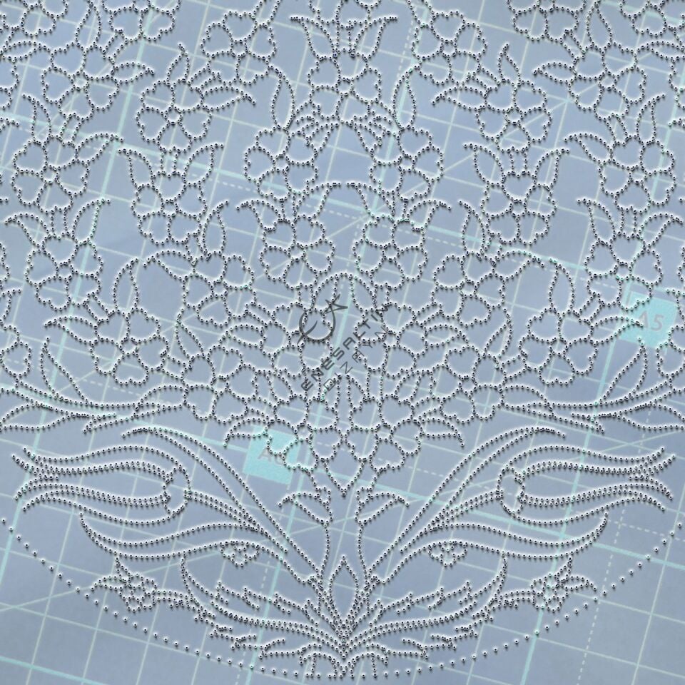 Şablon Desen -  Hayat Ağacı ve Lale Motifli Çini Tabak Deseni