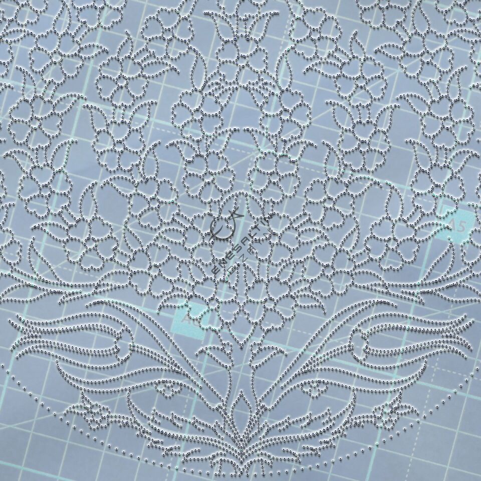 Şablon Desen -  Hayat Ağacı ve Lale Motifli Çini Tabak Deseni