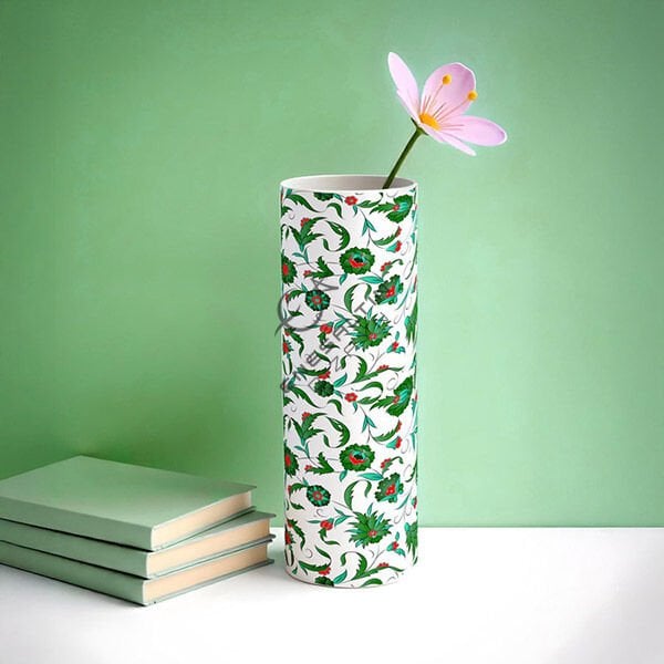 Template Design 20x50 cm. - Continuous (Interlocking) Hatayi Motif Ceramic Tile Design