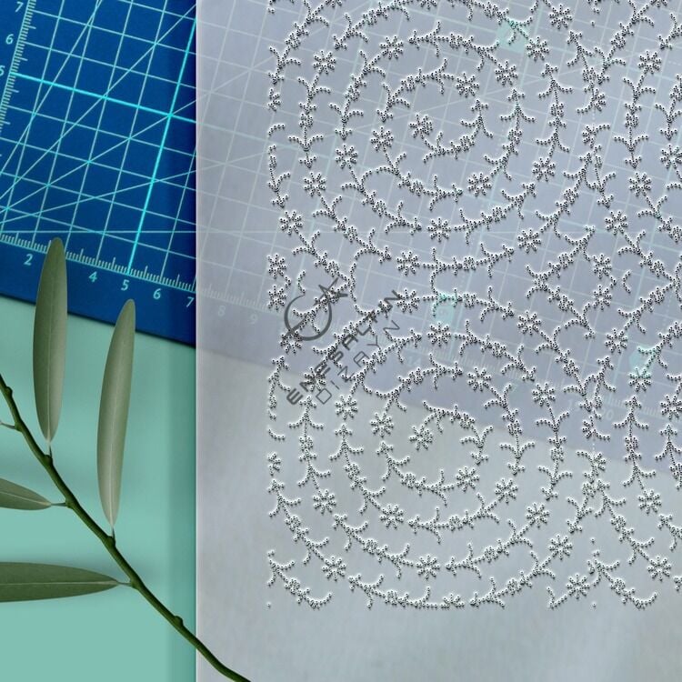 Stencil Pattern 25 x 42 cm. - Haliç Interlocking Ceramic Plate / Tile Pattern