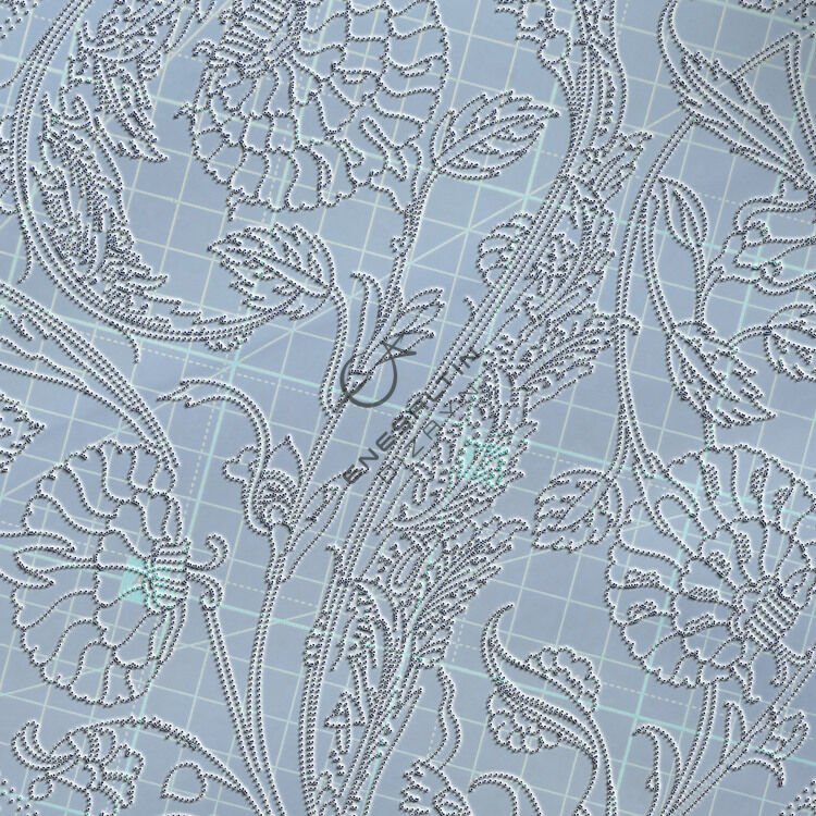 Şablon Desen - İznik 16. yy. 3'lü Gül Kompozisyon Çini Deseni