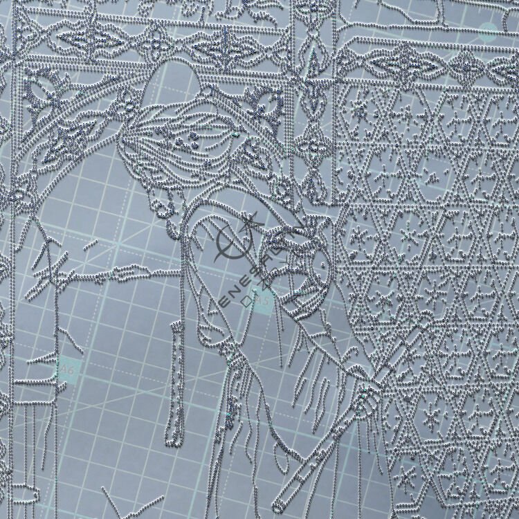 Şablon Desen 30 veya 33 cm'e uygun -  Kaplumbağa Terbiyecisi Çini Tabak Deseni