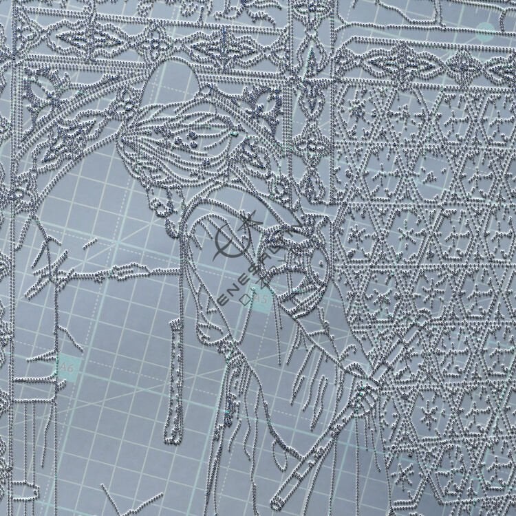 Şablon Desen 30 veya 33 cm'e uygun -  Kaplumbağa Terbiyecisi Çini Tabak Deseni