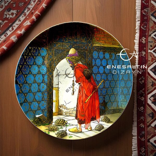 Template Design suitable for 30 or 33 cm - Turtle Trainer Ceramic Plate Design