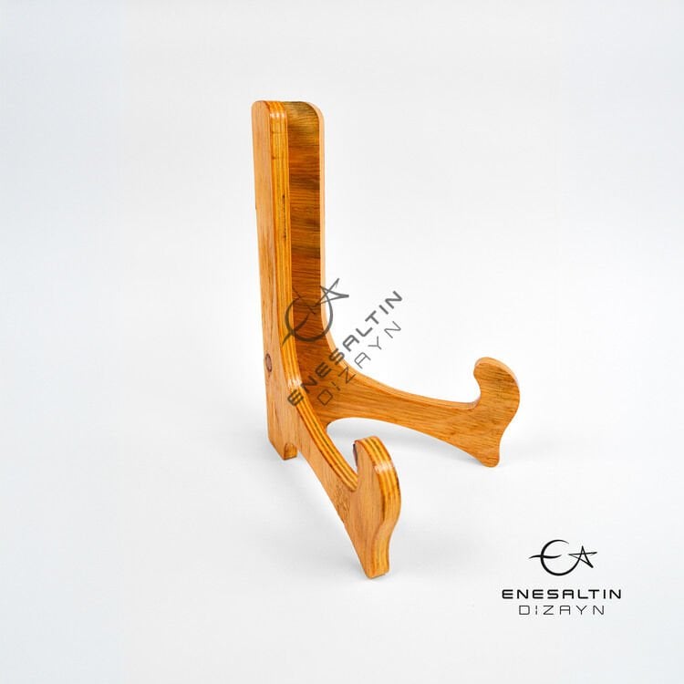 Orta Boy Ahşap Çini Tabak Ayağı, Teşhir Standı (30, 33, 35 ve 40 cm tabaklar için uygundur)