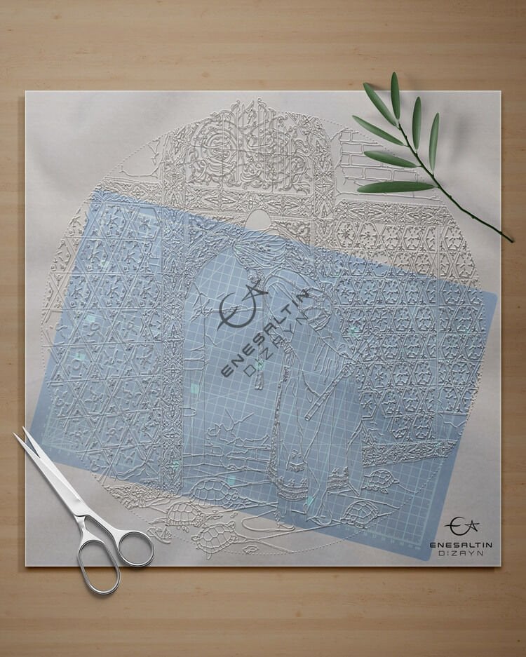 Stencil Design 50 cm - Turtle Trainer Ceramic Plate Design