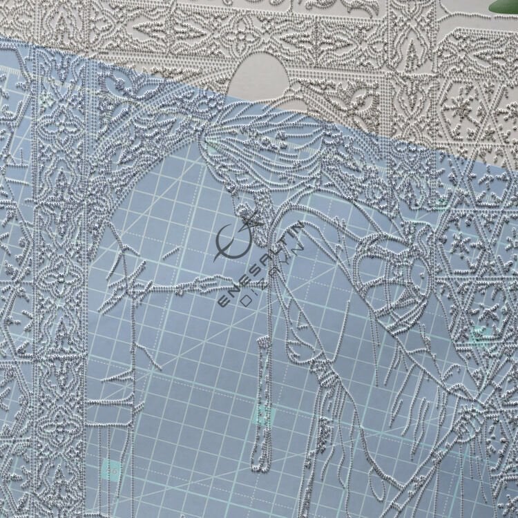 Şablon Desen 50 cm -  Kaplumbağa Terbiyecisi Çini Tabak Deseni