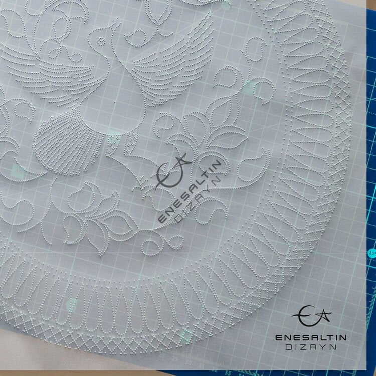 Şablon Desen - Selçuklu Beylikler Dönemi 14. yy. Çini Deseni