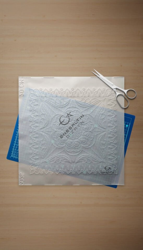 Şablon Desen Seti (11'li). - Sicilya Tarzı Motifli Çini Karo Deseni