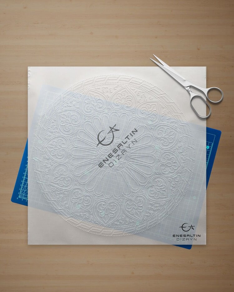 Şablon Desen - Selçuklu Beylikler Dönemi Milet İşi Çini Deseni