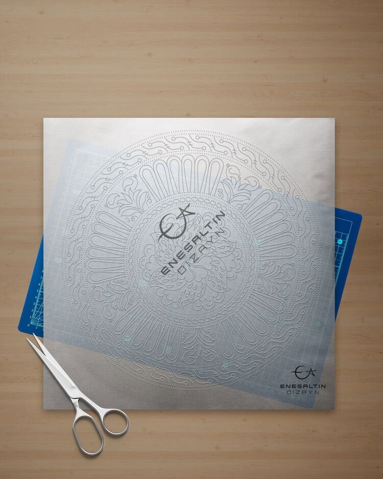 Şablon Desen - Selçuklu Beylikler Dönemi Milet İşi Çarkıfelek Çini Deseni