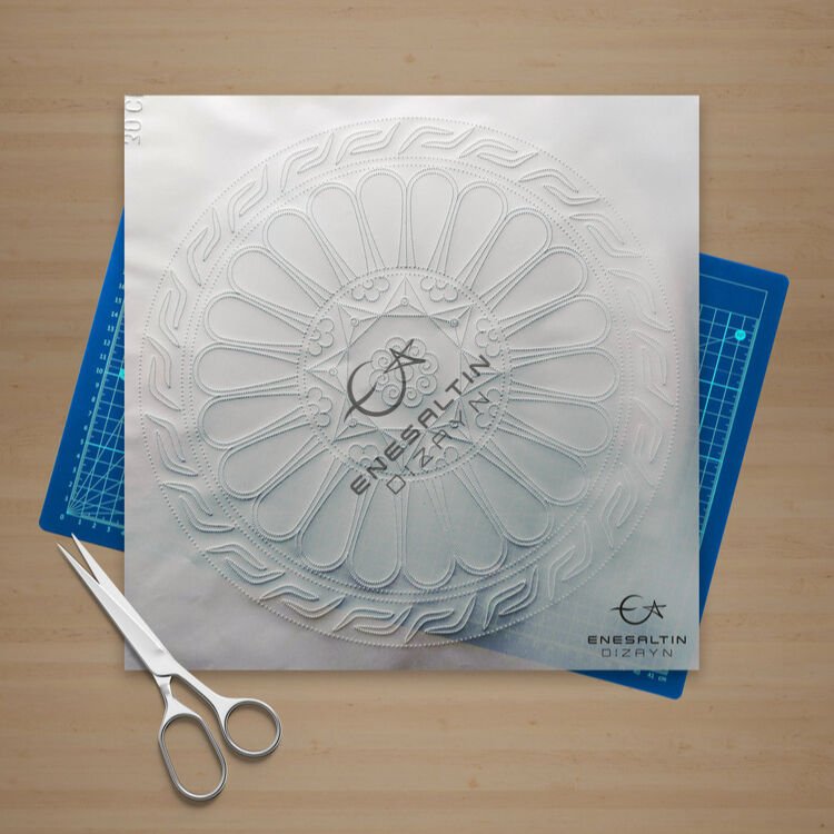 Template Design - Seljuk Beyliks Period Miletus Style Star and Wheel of Fortune Tile Pattern