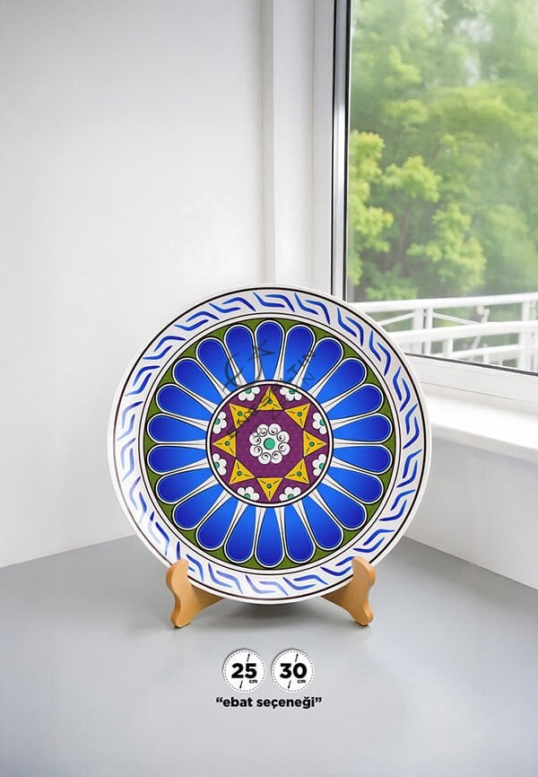 Şablon Desen - Selçuklu Beylikler Dönemi Milet İşi Yıldız Çarkıfelek Çini Deseni