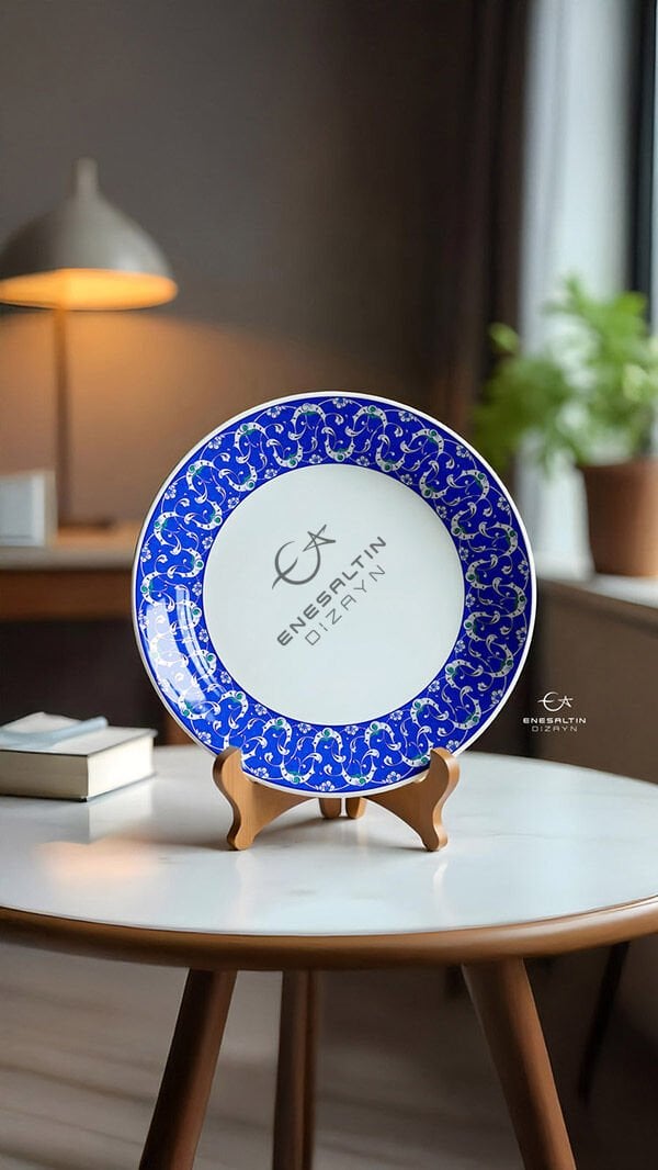 Şablon Desen 30 cm - Lotus Rumi Zincir Motifli Kenar Deseni
