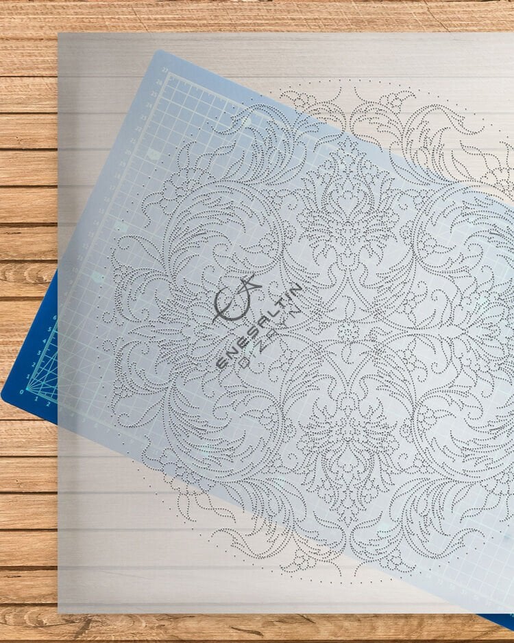 Şablon Desen - Simetrik 4’lü Hatayi - Hançer YaprakÇini Tabak Deseni