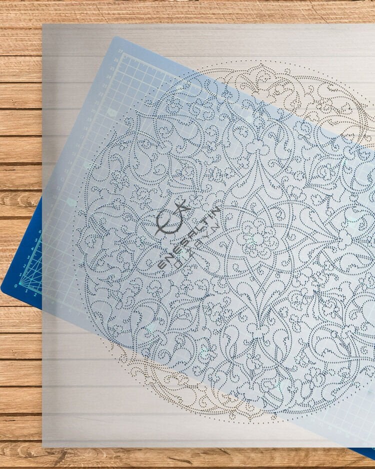 Şablon Desen  - Baba Nakkaş Rumi Lotus 2225 Klasik İznik Çini Deseni