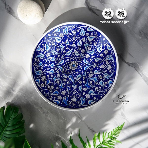 Şablon Desen  - Baba Nakkaş Rumi Lotus 2225 Klasik İznik Çini Deseni