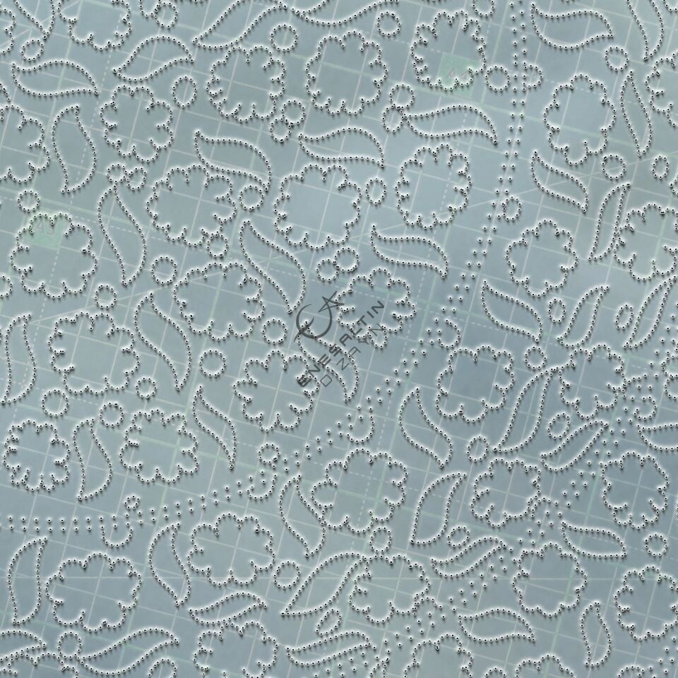 Şablon Desen 30 cm - Bulut / Papatya 15. yy. Klasik İznik Çini Tabak Deseni