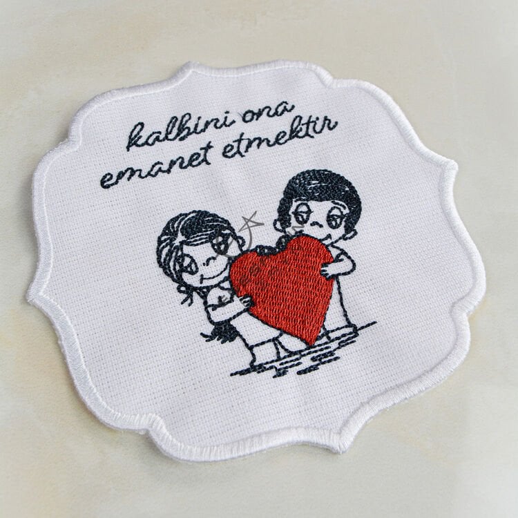 Şıpsevdi Koleksiyonu Nakışlı 6'lı Kokteyl Peçete Seti