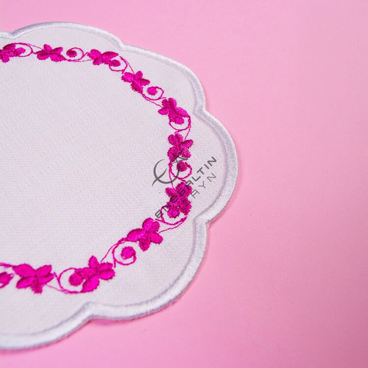 Sarmaşık Asma Motifli Nakışlı 6'lı Kokteyl Peçete Seti