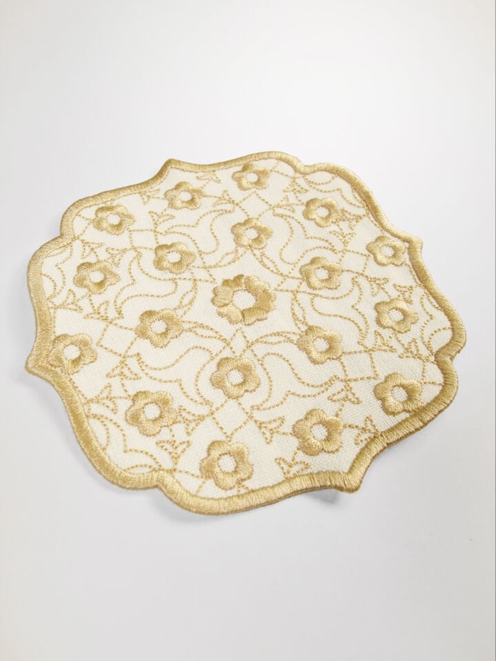 Penç Rumi Motifi Nakışlı 6'lı Kokteyl Peçete Seti