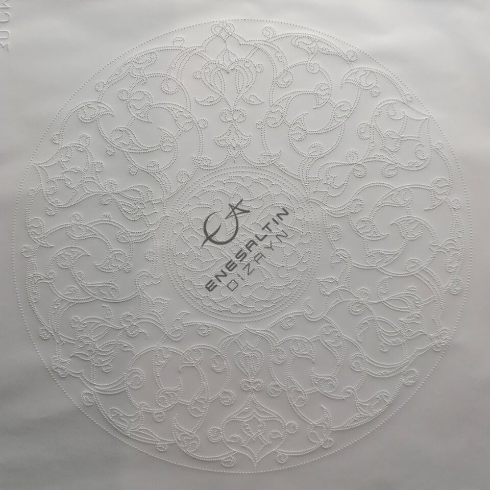 Şablon Desen 30 cm - 1565 İznik Arabesk Rumi Çini Tabak /Karo Deseni