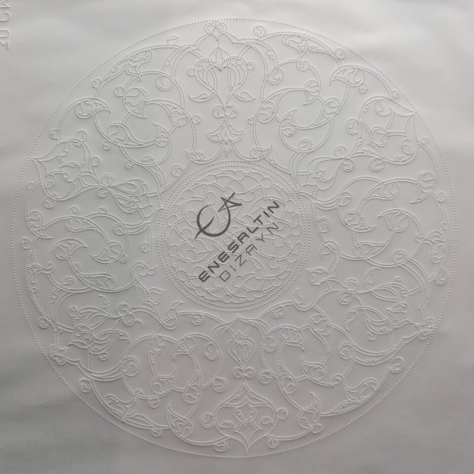 Şablon Desen 30 cm - 1565 İznik Arabesk Rumi Çini Tabak /Karo Deseni