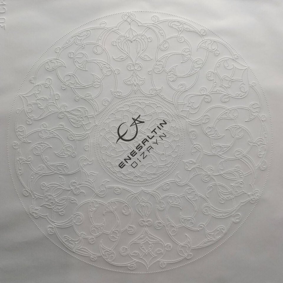 Stencil Design 40 cm - 1565 Iznik Arabesque Rumi Tile Plate/Tile Pattern