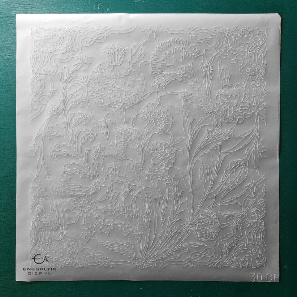 Şablon Desen - Klasik İznik 17. yy. Rüstem Paşa Camii Çini Deseni