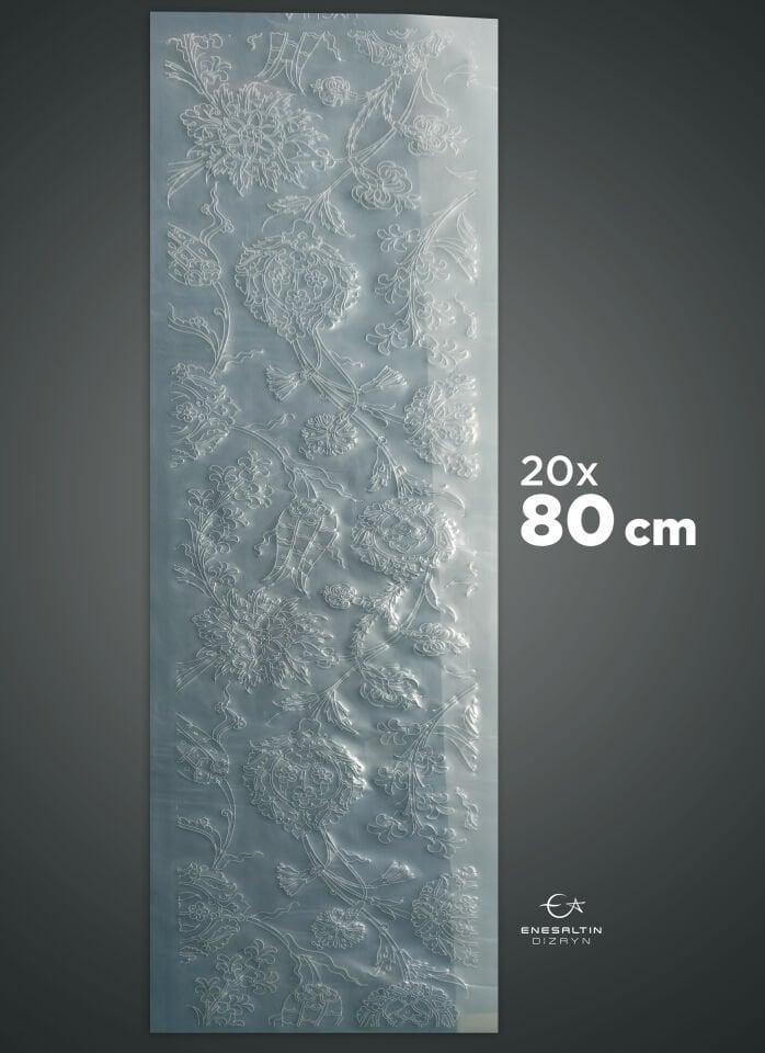 Şablon Desen 20 x 80 cm. - 5 Çeşit Motifli Ulama Çini Deseni